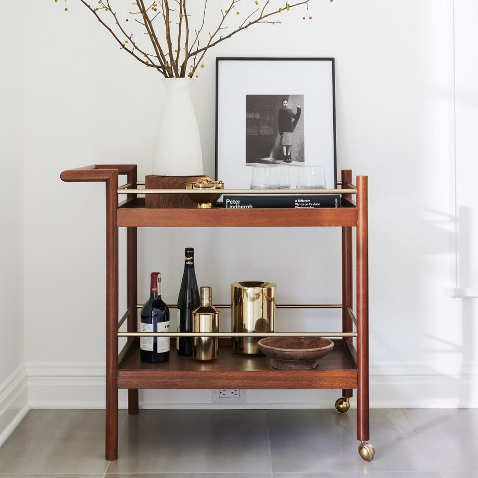 MidCentury Bar Cart (82 cm) West Elm UK